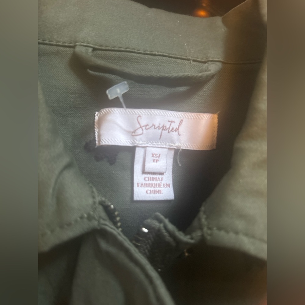 Scripted Embellished Green Jacket - Picture 6 of 10